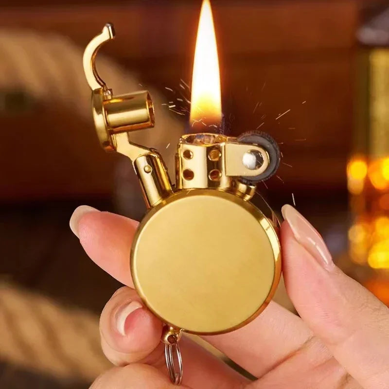 "ATTICUS"  RETRO ROUND KEROSENE LIGHTER